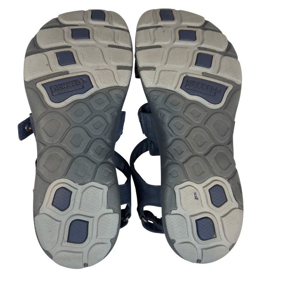 Merrell Adhera Strap Sandals Womens 9 Blue Leather Studded Backstrap Comfort - Picture 6 of 9